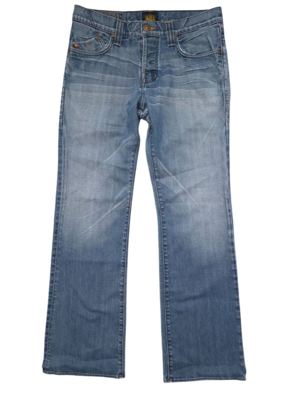 Rock & Republic FLOYD Blue Bootcut Button-Fly Denim Jeans Men's Sz 34 - USA Made